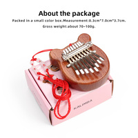 8 Keys Mini Kalimba Thumb Piano Instrument Musical Instrument Mahogany and Acrylic Kalimba for Wholesale