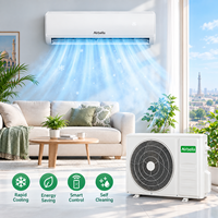 Pompe à chaleur mini-split DC à inverter 12000 BTU R410A avec mode silencieux et économie d'énergie pour usage commercial, hôtelier et domestique EU/US