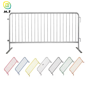 Barrière provisoire de contrôle des foules, barrières piétonnières galvanisées, barricade française - Product Image 2