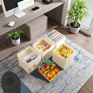 Caja de Juguetes Plegable Ecológica de Plástico PP para Niños, Diseño Cuadrado Grande, Organizador Resistente, Capacidad de 20-35L, Carga de 10kg, Fácil de Limpiar - Product Image 6