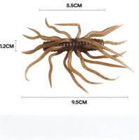 Leurre souple MF en TPE flottant, forme de mille-pattes, 9,5 cm, 9 g, en forme de pomme de terre, pour eau douce et eau salée, pour la pêche au bar et à la perche, leurre de pêche artificiel