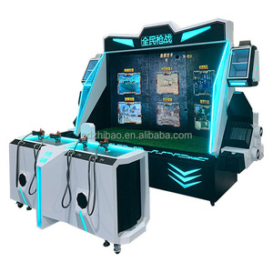 Gerçekçi kapalı VR Arcade çekim oyunu eğlence parkları için simülatörü makinesi dayanıklı fiberglas Metal plastik inşaat - Product Image 2