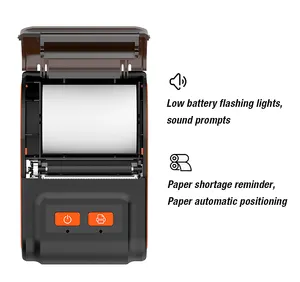 QS-5808 POS58 Printer penerimaan termal Mini ukuran telapak tangan Printer Label portabel 58mm dengan harga murah