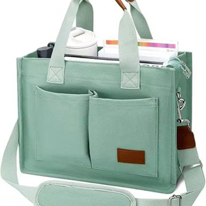 Sac fourre-tout pour Bible gratuit pour femmes avec plusieurs poches / Grand sac pour Bible avec poche pour bouteille d'eau et bandoulière - Product Image 1