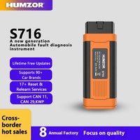 Bluetootb 5,2 OBD Sistema completo Detector de fallas de coche S716 Versión de teléfono móvil Herramienta de diagnóstico duradera Analizador de motor transfronterizo