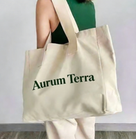 Bolsa de Lona Grande Personalizada, Bolsa de Compras Reutilizable de Gran Capacidad con Logotipo