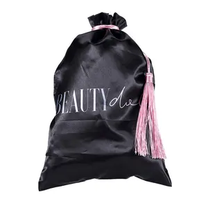 Fabrik Großhandel Satin Haar Perücke Tasche mit Logo Custom Silk Taschen