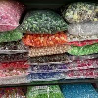 Jual Langsung Pabrik Paket 500g Manik-manik Akrilik Warna Macaron Manik-manik Ember Manik-manik Rambut untuk Kepang