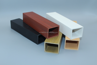 Panneau mural, Partition intérieure en PVC, colonne en plastique Composite, décoration en Tubes de bois, 38x12mm, WPC