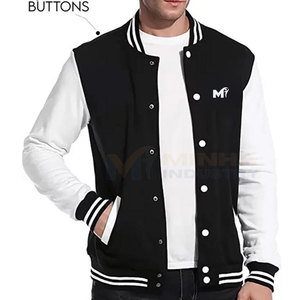 Low MOQ Outdoor Wear Letterman Winter Jacket For Men Fashion Wear Customized Logo Letterman Winter Jacket - Product Image 4