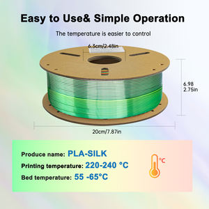 Tiges en plastique flexibles impression 3D 1kg 1.75mm moulure arc-en-ciel en soie haute qualité nouveau haut 330m longueur 1kg poids net - Product Image 6