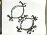 Collier de serrage réglable en acier pour poteaux ronds de 2 à 5 pouces de diamètre (50-127 mm) – Raccord pour câble électrique