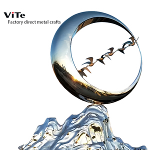 RVS vis-sculptuur voor moderne hotelzwembaddecoratie - Product Image 6