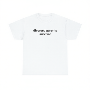 Maglietta per sopravvissuti dei genitori divorziati, unisex, in cotone, manica corta, girocollo, taglia adulta - Product Image 3