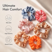 Scrunchie en Soie de Mûrier 6A Personnalisé avec Logo, 6cm, 100% Soie Pure, Fait Main, Brodé, Tendance, pour Mariage, pour Femme