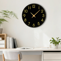 Jam Dinding Kayu Bambu Analog Quartz Roman Numerals, Tahan Air, Tanpa Suara, Baterai, Elegan, Klasik