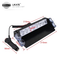Accesorios para Automóviles, Luz Estroboscópica LED Intermitente para Parrilla de Automóvil, Luz de Advertencia para Camioneta, Luz de Advertencia para Automóvil para Señalización de Seguridad