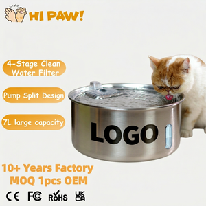 <span class=keywords><strong>Fontaine</strong></span> <span class=keywords><strong>à</strong></span> <span class=keywords><strong>eau</strong></span> pour chat de haute qualité, 7L, en acier inoxydable, distributeur d'<span class=keywords><strong>eau</strong></span> pour chien avec filtre, <span class=keywords><strong>fontaine</strong></span> <span class=keywords><strong>à</strong></span> <span class=keywords><strong>eau</strong></span> automatique pour animaux de compagnie - Product Image 1