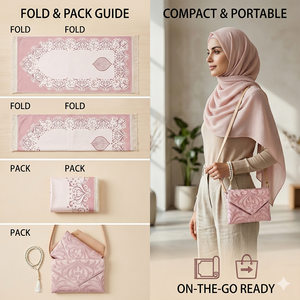 <span class=keywords><strong>Tapis</strong></span> <span class=keywords><strong>de</strong></span> prière islamique polyvalent antidérapant avec sac bandoulière portable et chapelet 70x110cm, <span class=keywords><strong>tapis</strong></span> <span class=keywords><strong>de</strong></span> prière <span class=keywords><strong>de</strong></span> voyage pliable pour la maison - Product Image 3