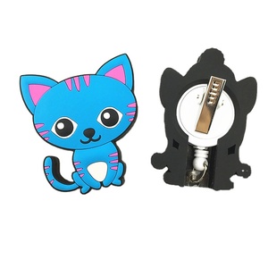 Hot Sale Soft PVC Cartoon Animal Cover Retractable YoYo ID Badge Reel Stationery Gift Other Category Lanyards