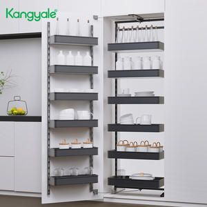 Kangyale-Organisateur de garde-manger en aluminium, multi-usages, coulissant, unité haute, extractible, panier pivotant - Product Image 1