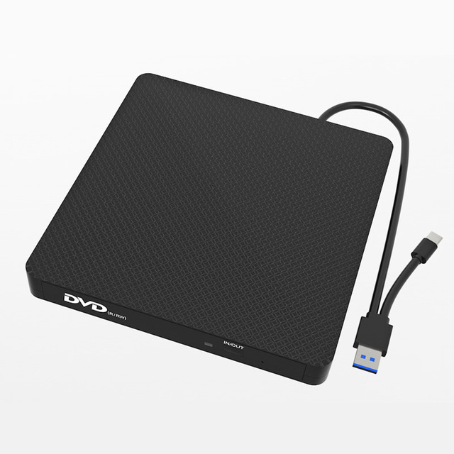 USB C USB3.0 Type-C 2022 New Portable Optical Drive Player Reader External DVD Drive CD/DVD +/-RW Burner for Laptop/Desktop