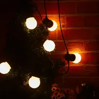 Guirlande lumineuse LED G50 de qualité supérieure pour extérieur, étanche, pour jardin, patio, cour, Noël, décorations féériques