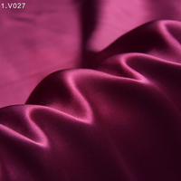 Envío rápido rojo rosa Málaga marroquí crudo 100% Pure Mulberry Stain seda satén tela cheongsam vestido Material Brasil