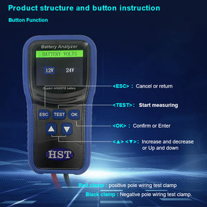 TM300 écran couleur 6V 12V 24V testeur de batterie de voiture 100-2000 CCA testeur de tension OBD2 outil de Diagnostic analyseur de batterie automobile - Product Image 5