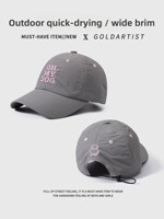Casquette de baseball légère grise à séchage rapide, fine, unisexe, nouveau modèle 2026, motif lettres, 100 % polyester, respirante et imperméable pour l'extérieur