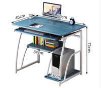 Bureau d'ordinateur extensible AILICHEN avec combinaison bureau et étagère, design pratique et gain de place