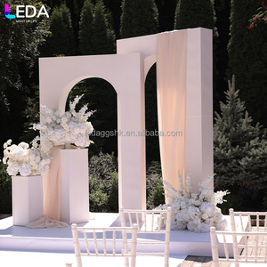 LEDA - Suministros de Decoración para Bodas al Aire Libre, Juego de Dos Piezas de Acrílico Blanco Cuadrado de Alta Calidad para Eventos - Product Image 4