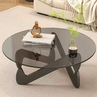Table basse en verre trempé sur mesure avec cadre en bois, design moderne et minimaliste pour salons et usage domestique