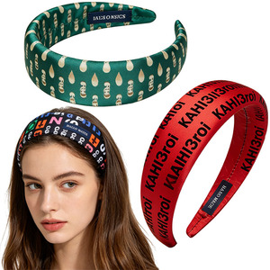 Fascia per <span class=keywords><strong>Capelli</strong></span> Sportiva Personalizzata con Logo, Ampia e Imbottita in <span class=keywords><strong>Spugna</strong></span> per Donne, Nuovo Stile - Product Image 6