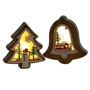 New Christmas decorations, wooden Christmas ornaments with <b>lights</b>, Christmas <b>tree</b> ornaments, Christmas gifts. - Product Image 5