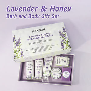 Ensemble visage hydratant de luxe à la lavande et au miel Gel de savon de <span class=keywords><strong>soin</strong></span> de la peau pour femmes Cadeau pour le bain et le corps Ensemble de soins de la peau de marque privée - Product Image 2
