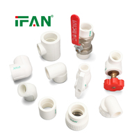 Raccords de plomberie PPR IFAN longue durée 20-110mm Blanc PN25 Coude, Té, Raccord pour l'alimentation en eau des bâtiments