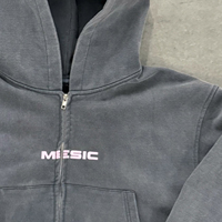 DiFan Sweat à capuche unisexe personnalisé, coupe oversize, en coton, style Hip Hop, avec blocs de couleur, fermeture éclair, effet délavé soleil, pour impression de logo, pour hommes