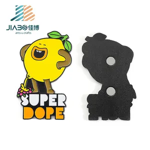 Promotional soft enamel animal design black plating umbrella fridge magnet wold countries