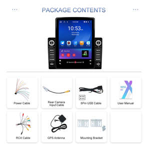 Pour <span class=keywords><strong>Podofo</strong></span> <span class=keywords><strong>2</strong></span> <span class=keywords><strong>Din</strong></span> 9.5 ''voiture Android pour DVD sans fil Carplay RDS WIFI charge rapide AHD caméra Auto électronique rapide - Product Image 4