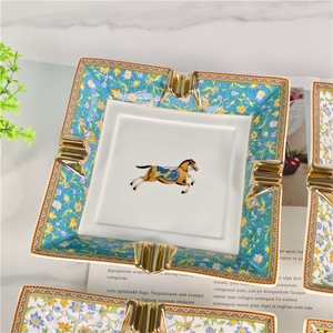 European Retro Home Conference Hall Office Four Port Cigar <b>Ashtray</b> Ceramic Ornament <b>Ashtray</b> - Product Image 4