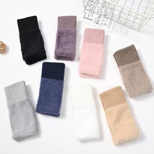 Gants longs pour femmes, solides, mi-doigts, pour l'hiver, l'écriture, la conduite, le bureau, le tricot, écran tactile, chauffe-mains - Product Image 1