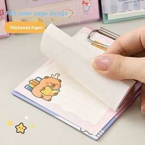 Juego de 30 Blocs de Notas Adhesivos con Diseño de Cuadros de Dibujos Animados, Mini Portapapeles, Hojas Sueltas, Blocs de Notas Cuadrados Portátiles de Metal - Product Image 2