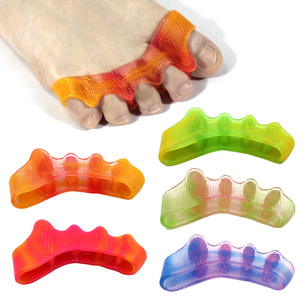 2025 baru warna-warni pelindung jari kaki ortopedi pereda nyeri Gel silikon fleksibel pemisah jari kaki - Product Image 2