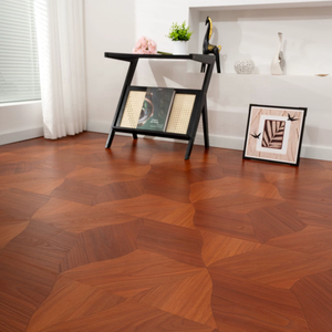 Plancher en bois composite renforcé <span class=keywords><strong>à</strong></span> motif de feuille de lotus, crème, chevrons, résistant <span class=keywords><strong>à</strong></span> l'eau, résistant <span class=keywords><strong>à</strong></span> l'usure, stratifié diamant pour la maison - Product Image 6