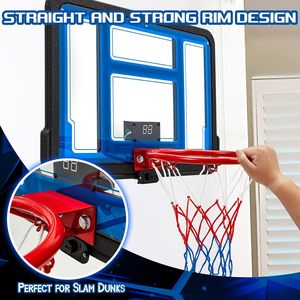 <span class=keywords><strong>Canestro</strong></span> da basket per bambini senza foratura - Tabellone segnapunti digitale e grande pannello da 24x16 pollici per gioco multi-scena indoor/outdoor - Product Image 3