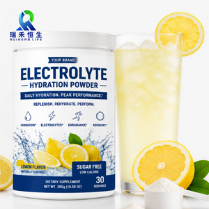 Poudre d'hydratation électrolytique <span class=keywords><strong>sans</strong></span> <span class=keywords><strong>sucre</strong></span> ajouté RH, eau de coco pour adultes, mélange de minéraux marins Aquamin, <span class=keywords><strong>sel</strong></span> rose de l'Himalaya, 30 portions - Product Image 5