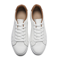 Chaussures décontractées en cuir pour hommes, blanches, légères, respirantes, style skate, durables, printemps, automne, hiver, nouvelle arrivée