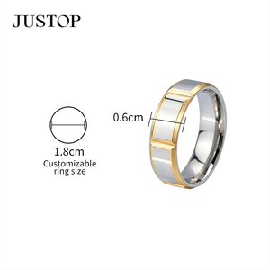 unisex <b>rings</b> OEM/OEM waterproof stainless steel silver Gold plating Fashion Jewelry hypoallergenic supplies <b>couple</b> <b>ring</b> - Product Image 6