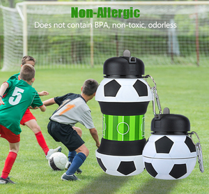 Bouteille d'<span class=keywords><strong>eau</strong></span> pliable en silicone en forme de gourde, réutilisable, écologique, sans BPA, mignonne, pour enfants. - Product Image 4